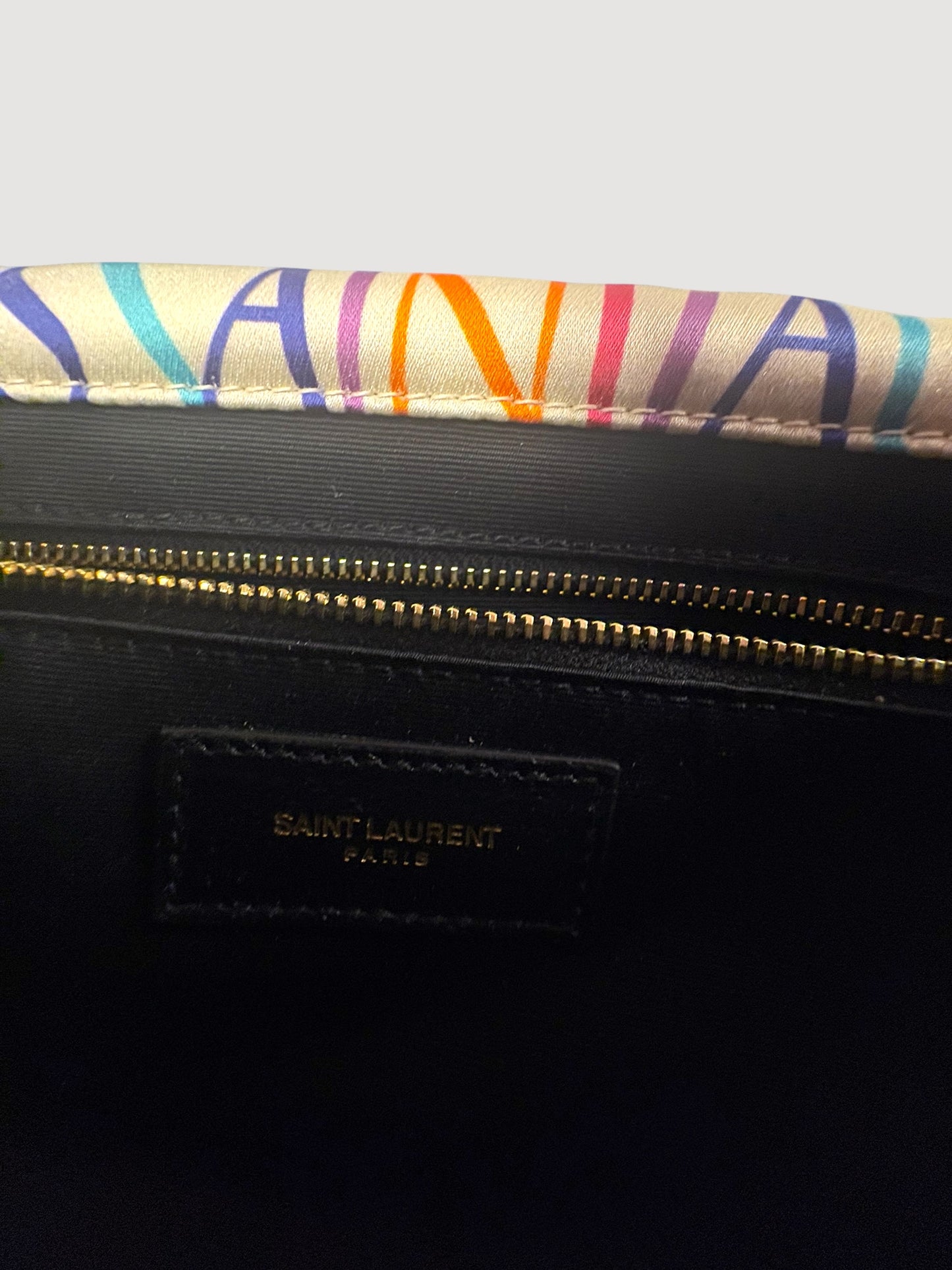 YSL Jamie Medium Flap Bag in Quilted Printed Silk